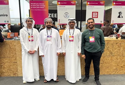 The Peleverse team together at an international exhibition